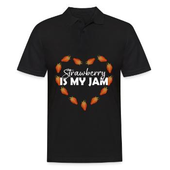 Strawberry Is My Jam Strawberry Fruits Fruit - Men's Polo Shirt - black - Front - Kai (181cm)