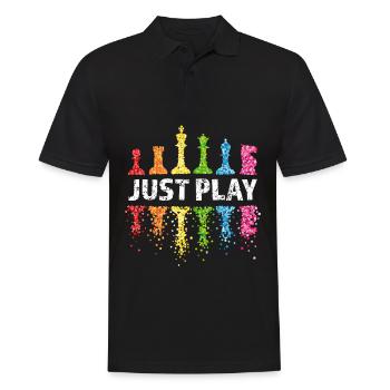 Joueur d’échecs Joueur d’échecs LGBTQ Pride Arc-en-ciel - Polo Homme - noir - Devant - Kai (181cm)