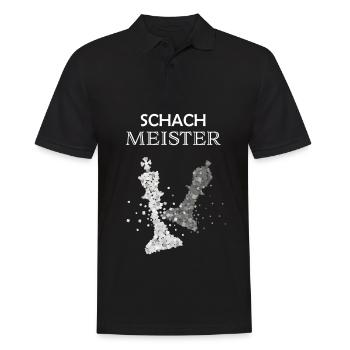 Schachmeister Schachspieler Schach Schachtunier - Männer Poloshirt - Schwarz - Vorne - Kai (181cm)