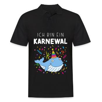 Ich bin ein Karnewal Kölner Karneval Konfetti - Männer Poloshirt - Schwarz - Vorne - Kai (181cm)