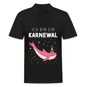 Ich bin ein Karnewal Kölner Karneval Konfetti Wal - Männer Poloshirt - Schwarz - Vorne - Kai (181cm)
