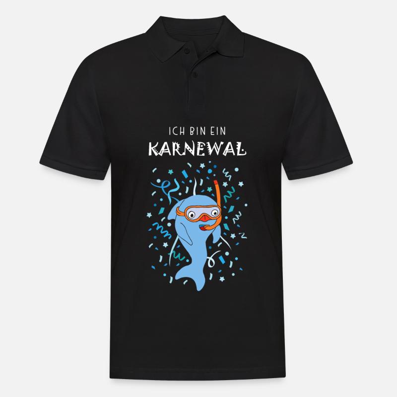 Ich bin ein Karnewal Konfetti Schnorcheln Tauchen - Männer Poloshirt - Schwarz