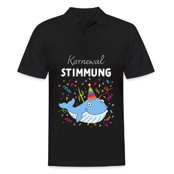 Karneval Fasching Fasnacht Konfetti Rosenmontag - Männer Poloshirt - Schwarz - Vorne - Kai (181cm)