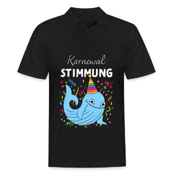 Karneval Fasching Konfetti Weiberfasnacht Jecken - Männer Poloshirt - Schwarz - Vorne - Kai (181cm)