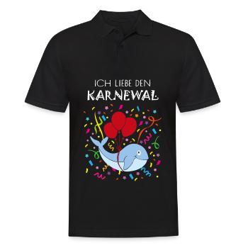 Karnewal Karneval Fasching Konfetti Narrenkappe - Männer Poloshirt - Schwarz - Vorne - Kai (181cm)