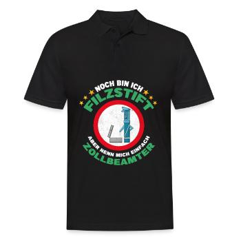 Customs customs officer training felt pen saying - Men's Polo Shirt - black - Front - Kai (181cm)