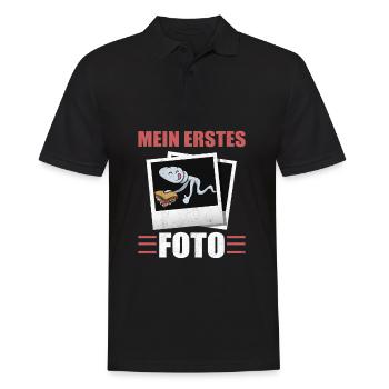 Döner Fan Fotograf ERSTES FOTO Spermium Sperma - Männer Poloshirt - Schwarz - Vorne - Kai (181cm)