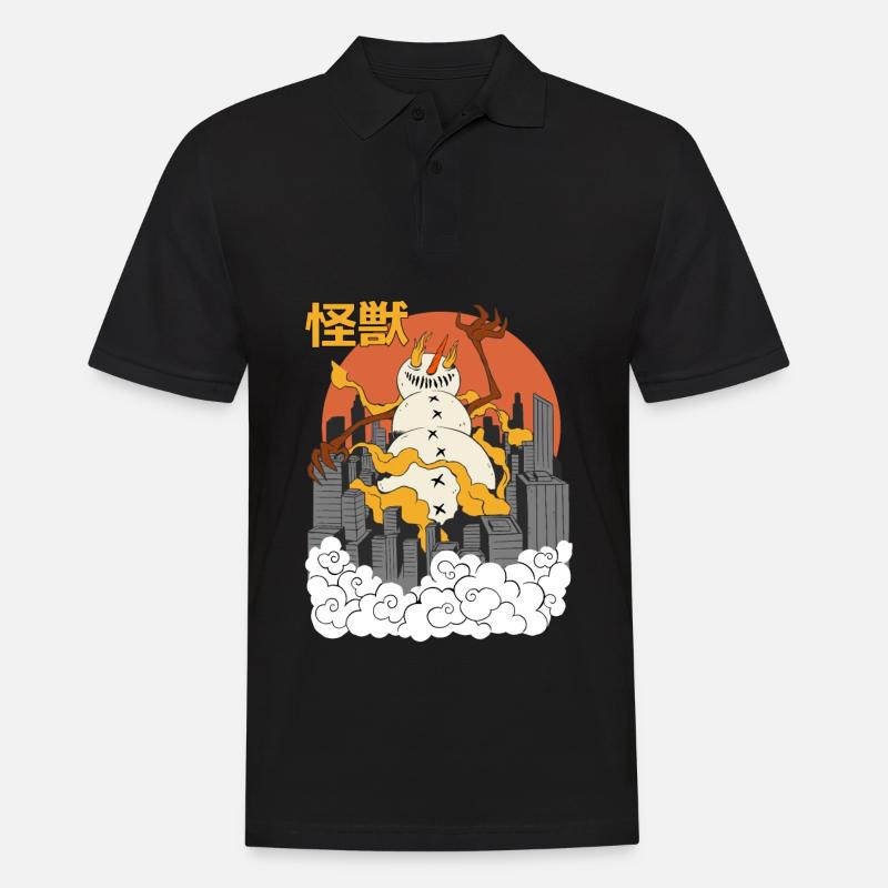 Cheval Géant Coucher de Soleil Japonais - Polo Homme - noir