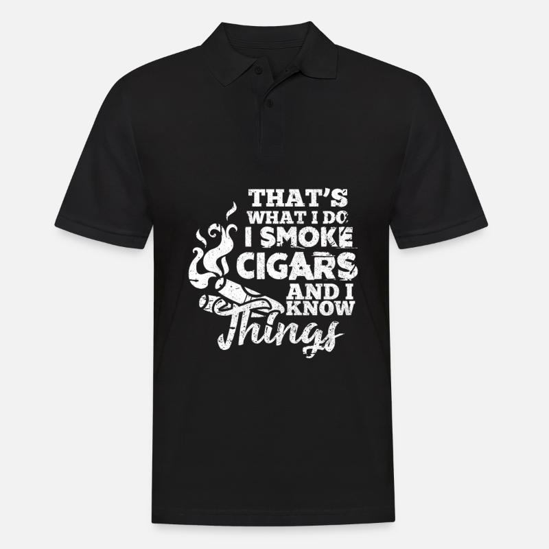 Zigarre Zigarren - Männer Poloshirt - Schwarz