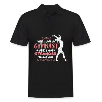 Gymnastique Gymnaste Gymnaste Femme Gymnaste Cadeau - Polo Homme - noir - Devant - Kai (181cm)