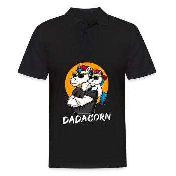 Licorne Dadacorn Père Fils Bébé Garçon - Polo Homme - noir - Devant - Kai (181cm)