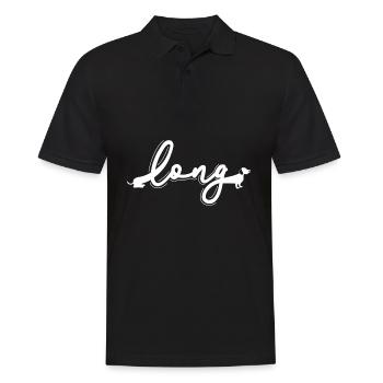 Long Dachshund Dackel Teckel - Männer Poloshirt - Schwarz - Vorne - Kai (181cm)
