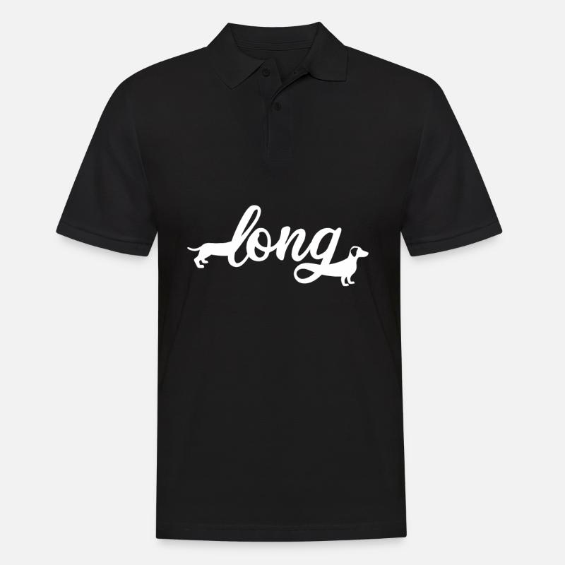 Long Dachshund Dackel Teckel - Männer Poloshirt - Schwarz