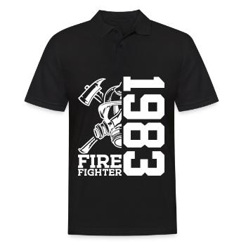 43E ANNIVERSAIRE BRIGADE DES POMPIERS 1983 - Polo Homme - noir - Devant - Kai (181cm)