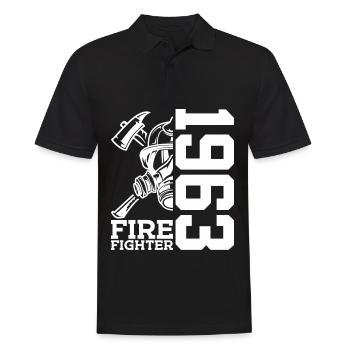 63E ANNIVERSAIRE BRIGADE DES POMPIERS 1963 - Polo Homme - noir - Devant - Kai (181cm)