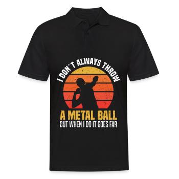 Kugelstoßen | Leichtathletik Kugelstoßer Geschenke - Männer Poloshirt - Schwarz - Vorne - Kai (181cm)