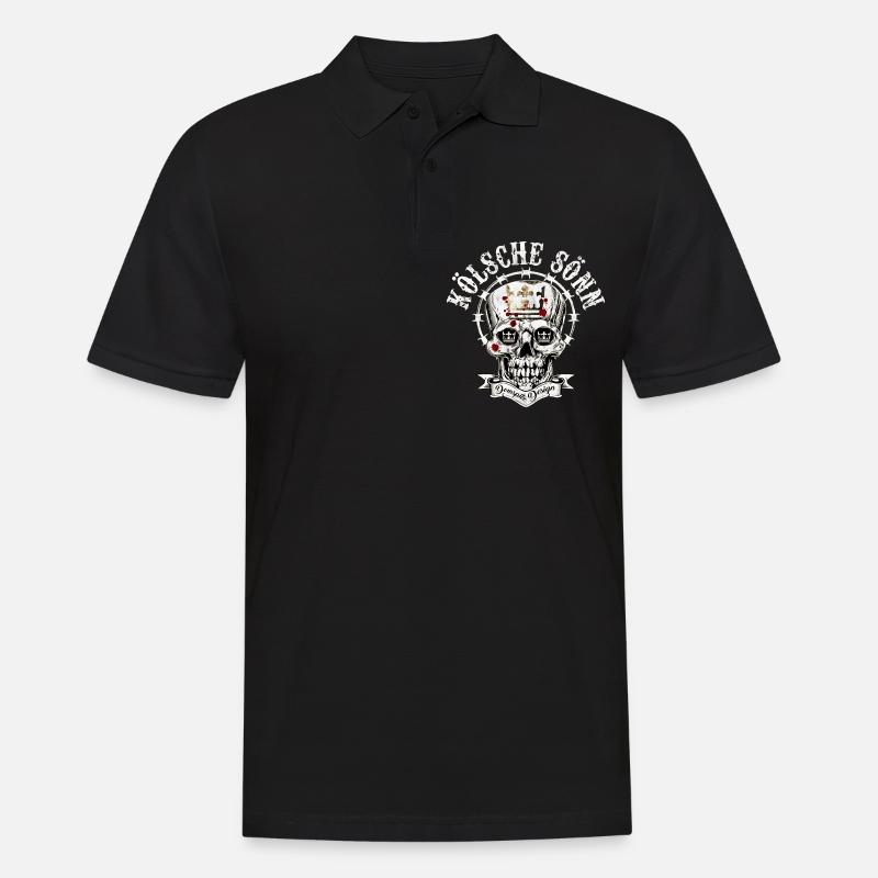 Kölsche Sönn - Männer Poloshirt - Schwarz