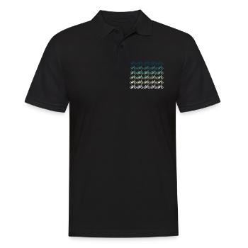 Mountain bike - Men's Polo Shirt - black - Front - Kai (181cm)