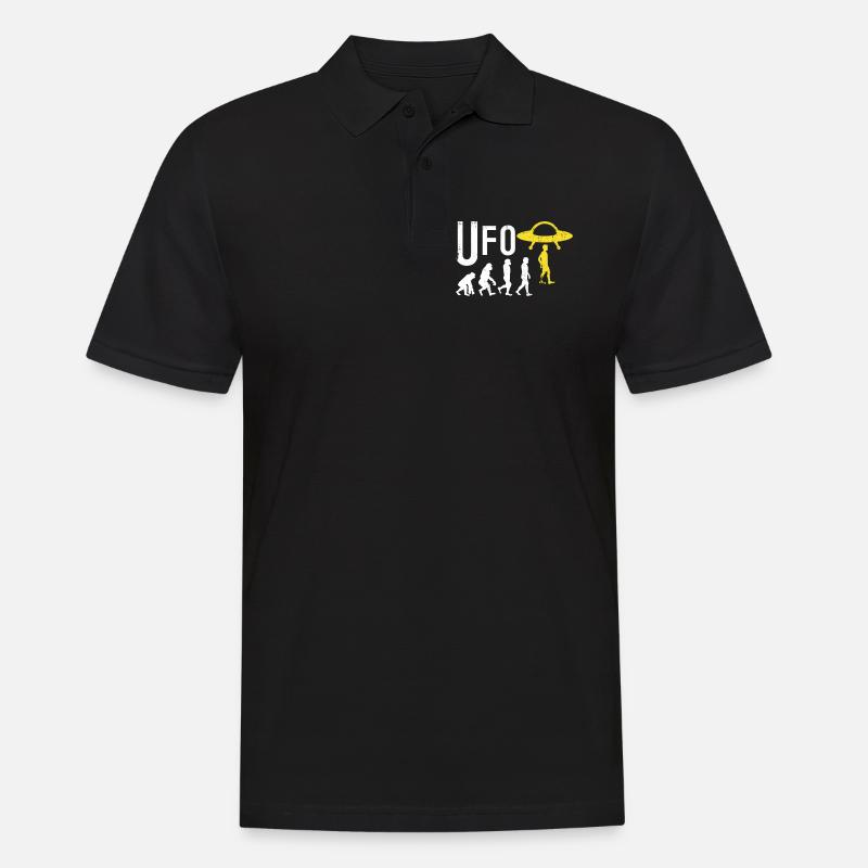 UFO Evolution - Männer Poloshirt - Schwarz