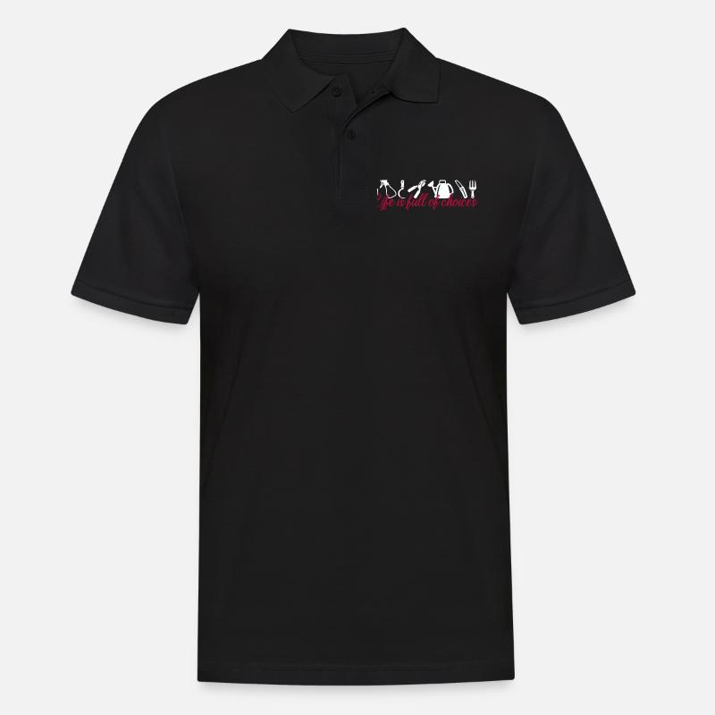 Garten - Männer Poloshirt - Schwarz