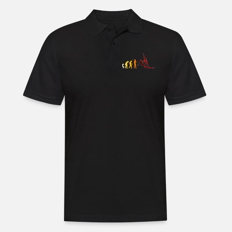 Windsurfing evolution gift - Men's Polo Shirt - black