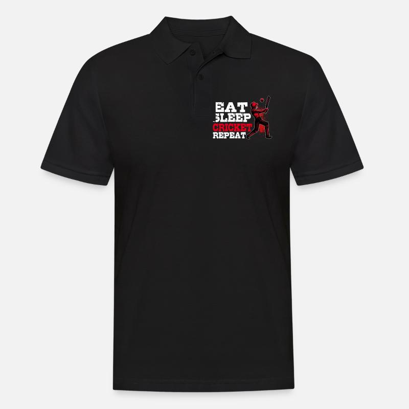 Cricket Geschenk - Männer Poloshirt - Schwarz
