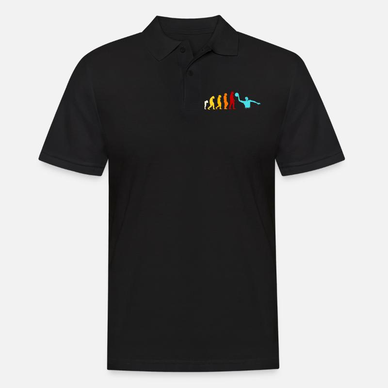 Wasserball Evolution Geschenk - Männer Poloshirt - Schwarz