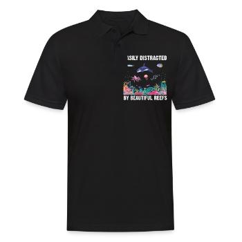 Reefs Ocean Sea Marine Biologist Diving Divers - Men's Polo Shirt - black - Front - Kai (181cm)