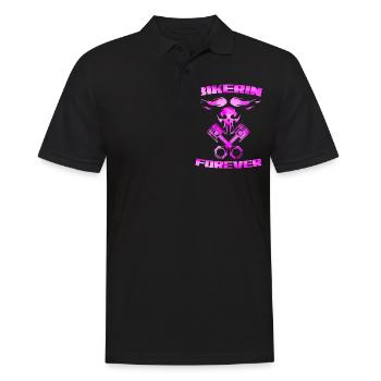Biker pour toujours - Polo Homme - noir - Devant - Kai (181cm)