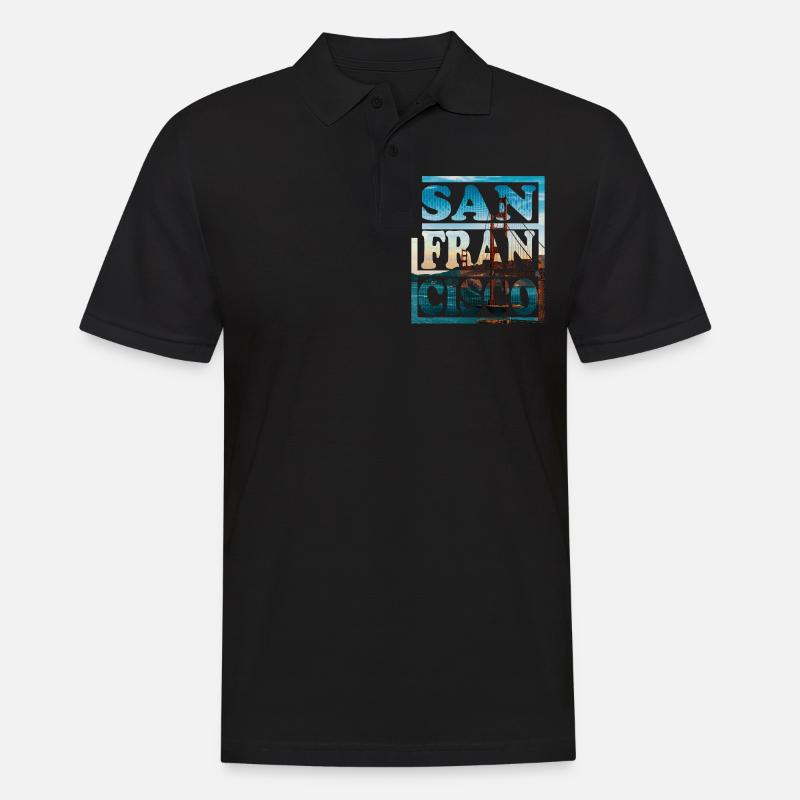 San Francisco - Männer Poloshirt - Schwarz