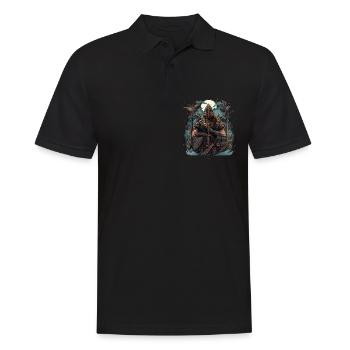 Viking Norseman: Elegant Nordic Design - Men's Polo Shirt - black - Front - Kai (181cm)