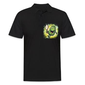 Pickleball Picklepaddle Pickle Sport - Men's Polo Shirt - black - Front - Kai (181cm)