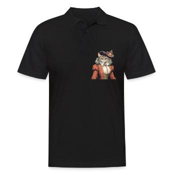 Chat dans 1800 ans style habillé noble baroque - Polo Homme - noir - Devant - Kai (181cm)