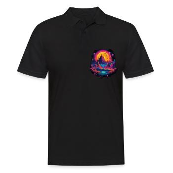 Futuristic life on planets - Men's Polo Shirt - black - Front - Kai (181cm)
