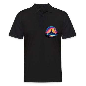 Vie futuriste sur les planètes - Polo Homme - noir - Devant - Kai (181cm)