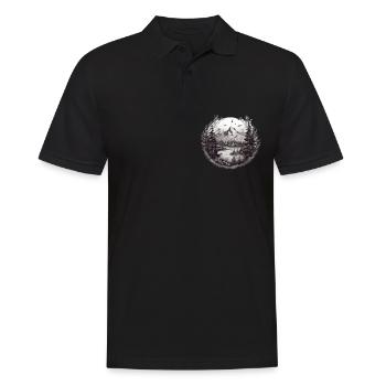 Natur Abenteuer Wandern Camping Design - Männer Poloshirt - Schwarz - Vorne - Kai (181cm)