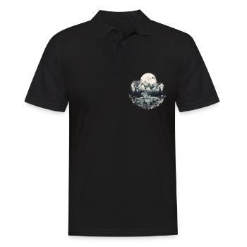 Nature Aventure Randonnée Camping Design - Polo Homme - noir - Devant - Kai (181cm)