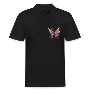 Origami Schmetterling Japanische Kunst - Männer Poloshirt - Schwarz - Vorne - Kai (181cm)