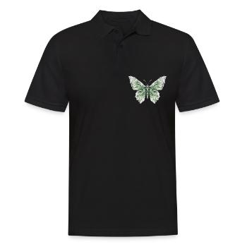 Origami Schmetterling Japanische Kunst - Männer Poloshirt - Schwarz - Vorne - Kai (181cm)