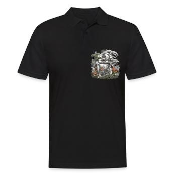 Bonsai - Japanischer Garten - Männer Poloshirt - Schwarz - Vorne - Kai (181cm)