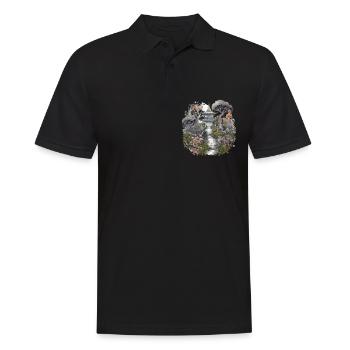 Bonsai - Japanischer Garten - Männer Poloshirt - Schwarz - Vorne - Kai (181cm)