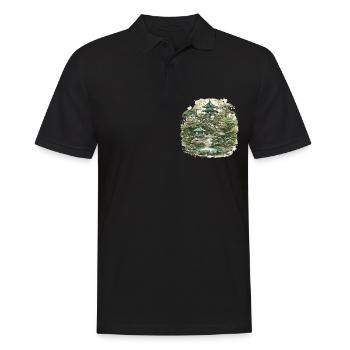 Bonsai - Japanischer Garten - Männer Poloshirt - Schwarz - Vorne - Kai (181cm)