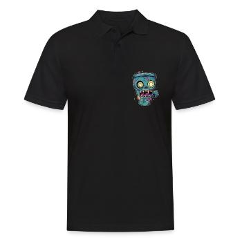 Tasse à café d’Halloween - tasse à café effrayante - Polo Homme - noir - Devant - Kai (181cm)