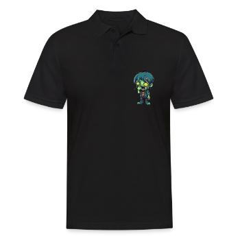 Halloween Zombie Boy - Kawaii Cute Monster Horror - Men's Polo Shirt - black - Front - Kai (181cm)
