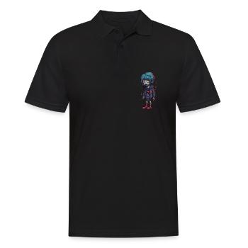 Halloween Zombie Junge - Kawaii süß Monster Horror - Männer Poloshirt - Schwarz - Vorne - Kai (181cm)