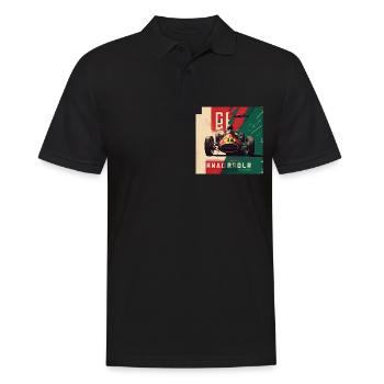 Rétro Car Poster Vintage Car Old School - Polo Homme - noir - Devant - Kai (181cm)