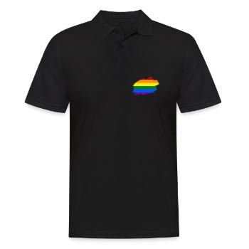 Arc-en-ciel Drapeau drapeau drapeau LGBT - Polo Homme - noir - Devant - Kai (181cm)