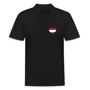 Pays-bas Hollande drapeau néerlandais drapeau coeur - Polo Homme - noir - Devant - Kai (181cm)