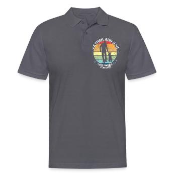 Père et fils meilleurs amis pour toujours - Polo Homme - charbon - Devant - Nico (186cm)
