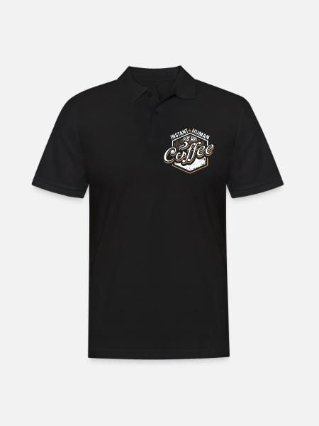 Homme instantané Il suffit d’ajouter du café-café Dictons - Polo Homme - noir
